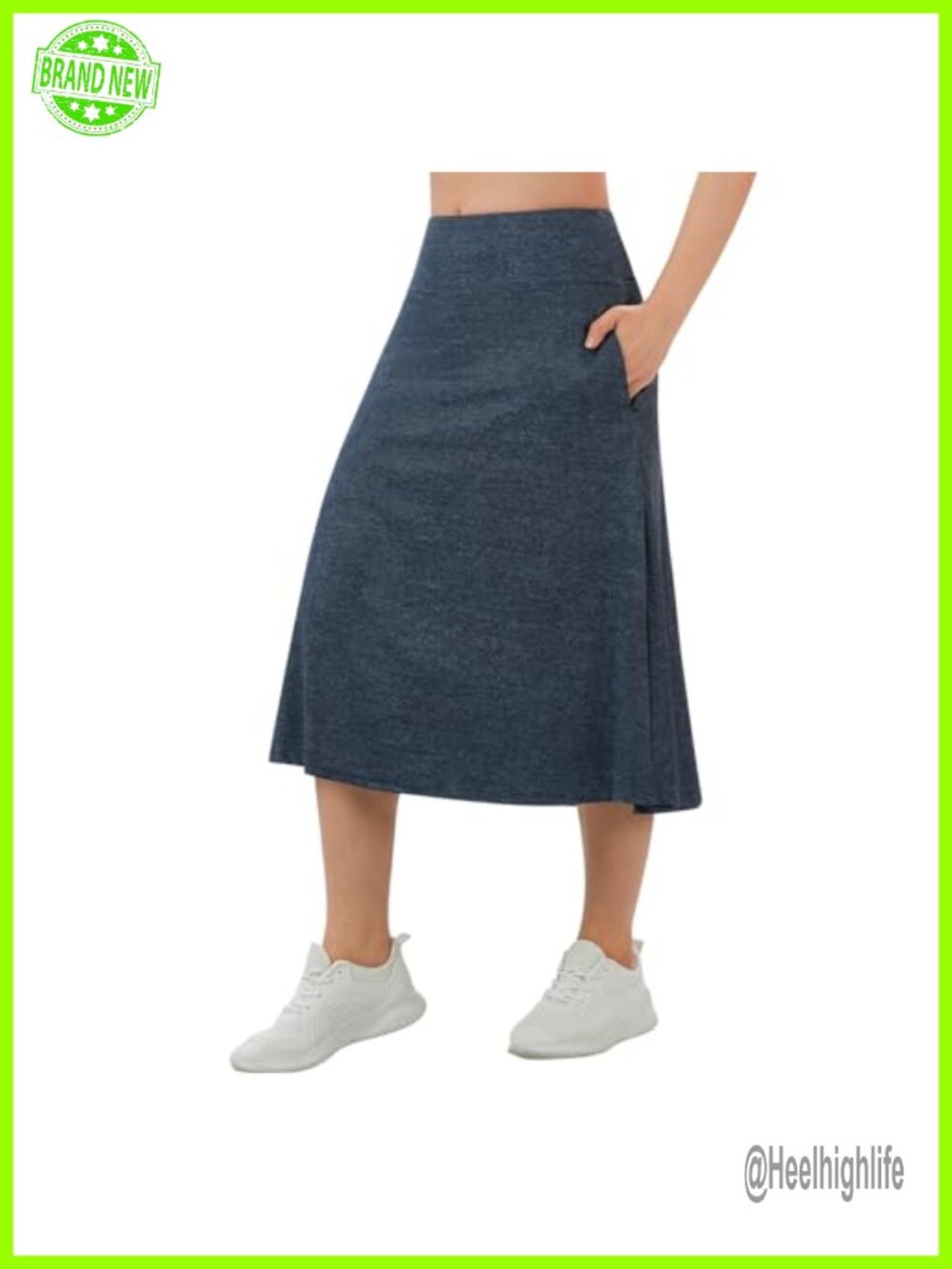 Women's 28" Midi Long Skorts High Waisted Athletic with Pockets